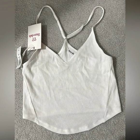 White Ribbed Tank Top - Sunday Best - Picture 1 of 2